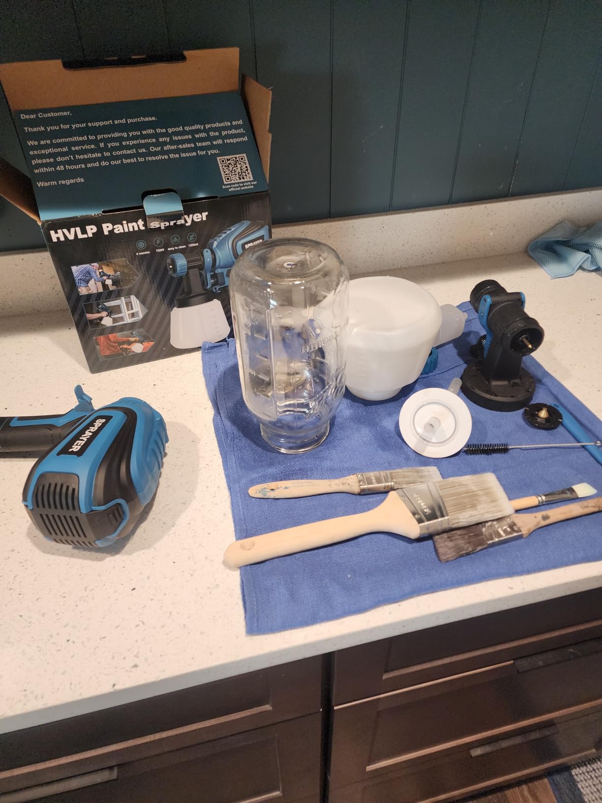 VONFORN Paint Sprayer, 700W Spray Paint Gun with 4 Nozzles & 3 Patterns customer photo 2