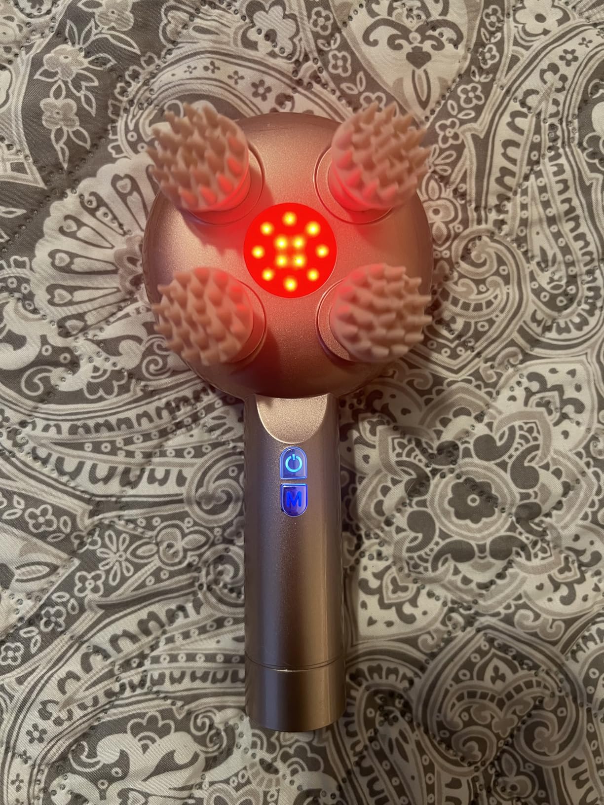 COMFIER Handheld Scalp Massager, Cordless Head Massager with Red Light | 3 Modes & 8 Removable Claws, [2026 Updated] Waterproof Body Massager for Stress Relax, Pet Massage with Storage pouch customer photo 2