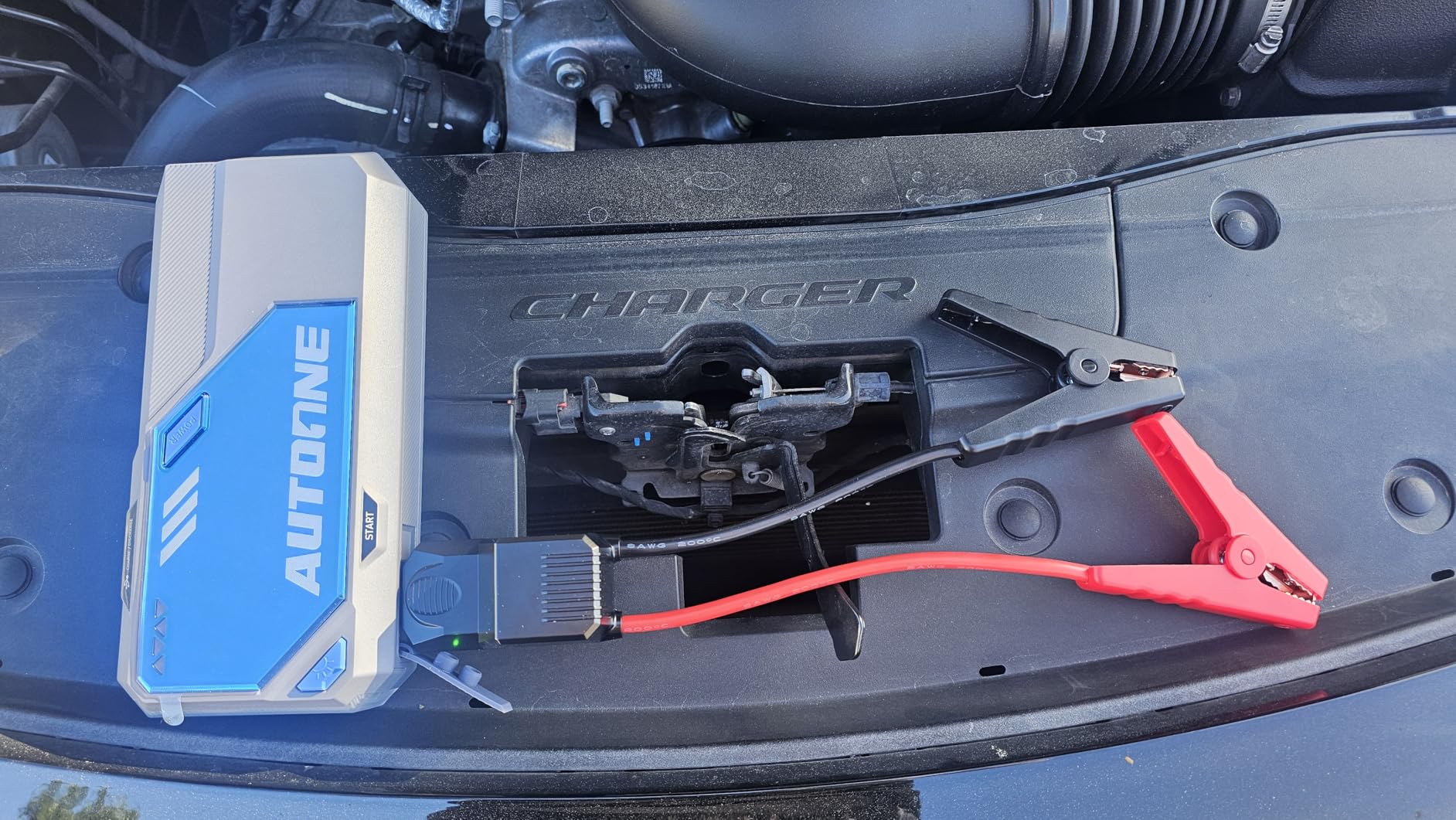 AUTOONE 10000A Jump Starter with Air Compressor, 24000mAh Jump Box with Tire Inflator (All Gas & Diesel) Portable Car Battery Booster Jumper Starter Pack, Jumper Cables, Type C, 60W Charging, Light customer photo 1