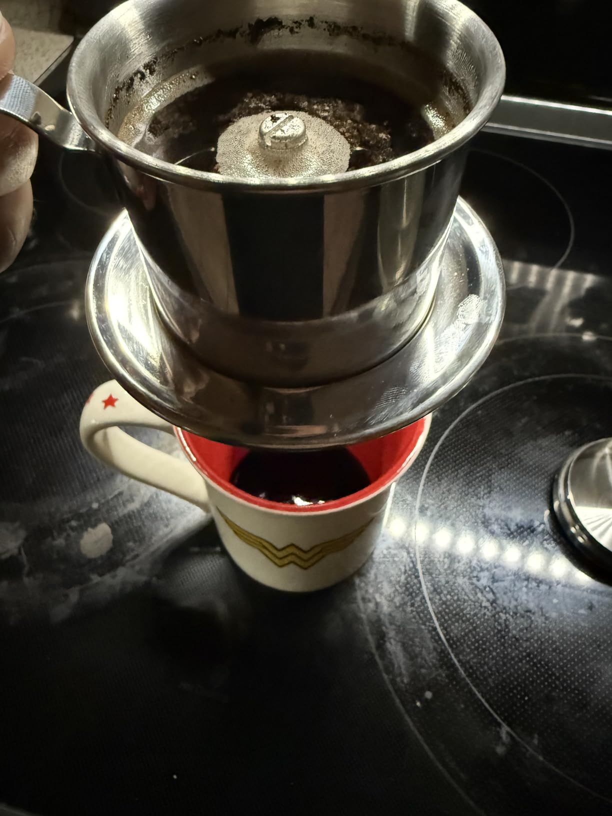 8oz Stainless Steel Vietnamese Coffee Dripper, Gravity Insert | Perfect for Iced Coffee (Ca Phe Sua Da), Office Morning Rituals & Travel customer photo 1