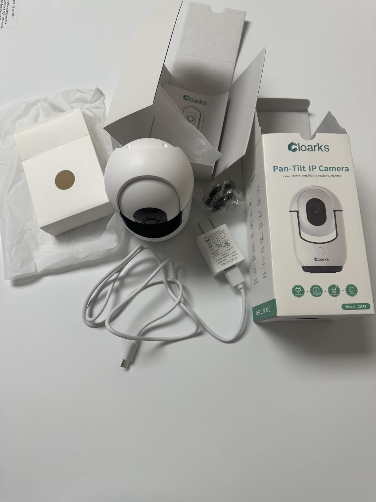 Cloarks 2K Pan/Tilt Security Camera, WiFi Indoor Cameras for Home Security with AI Motion Detection, Pet/Dog/Baby Camera with Phone App, 2-Way Audio, 24/7, Siren, TF/Cloud Storage customer photo 2