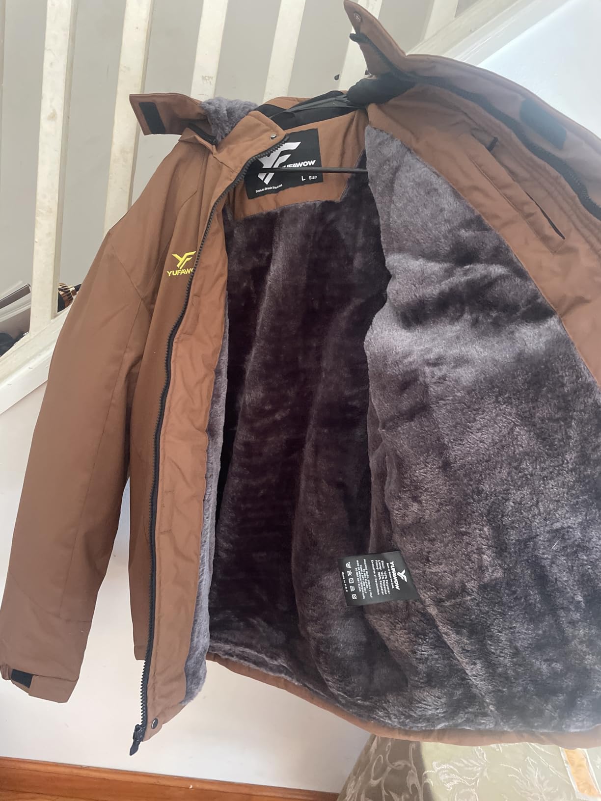 Men Winter Jacket Waterproof Windbreaker Warm Fleece Lined for Winter Outdoor Work Sports Skiing Snowboard Camping Hiking customer photo 2
