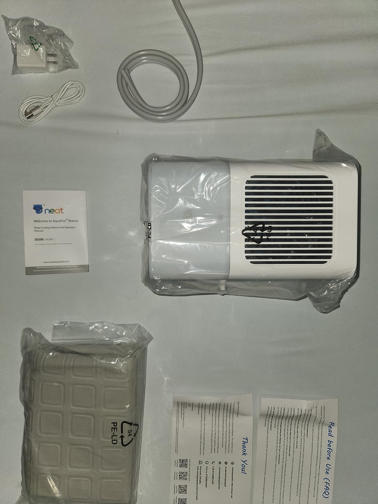 AquaPad Breeze Water Cooling Mattress Pad, 5 YR AquaCoverage, Remote Control, EvapoChill & SuperBlue Technology, Smooth, Hydro Cooled Mattress Topper, Bed Chiller (Double for Queen/King/Calking) customer photo 1