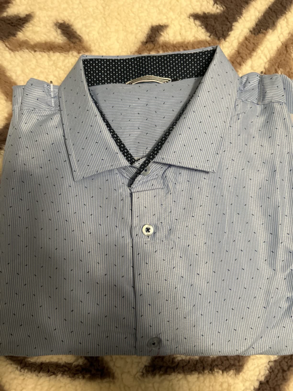 Alex Vando Mens Printed Dress Shirts Regular Fit Casual Button Down Shirt customer photo 1
