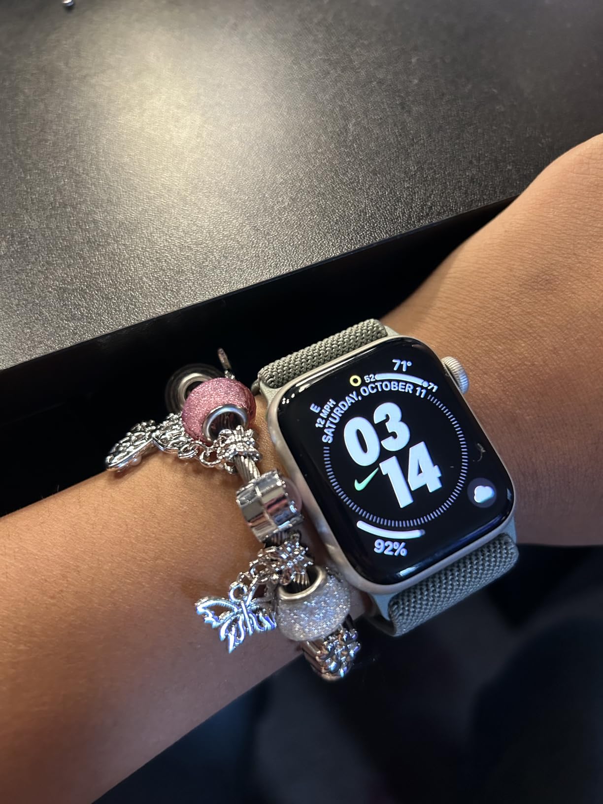 Charm Bracelets for Womens, Exquisite Cute Cartoon Friendship Silver Bracelets Stainless Steel Bangle customer photo 1