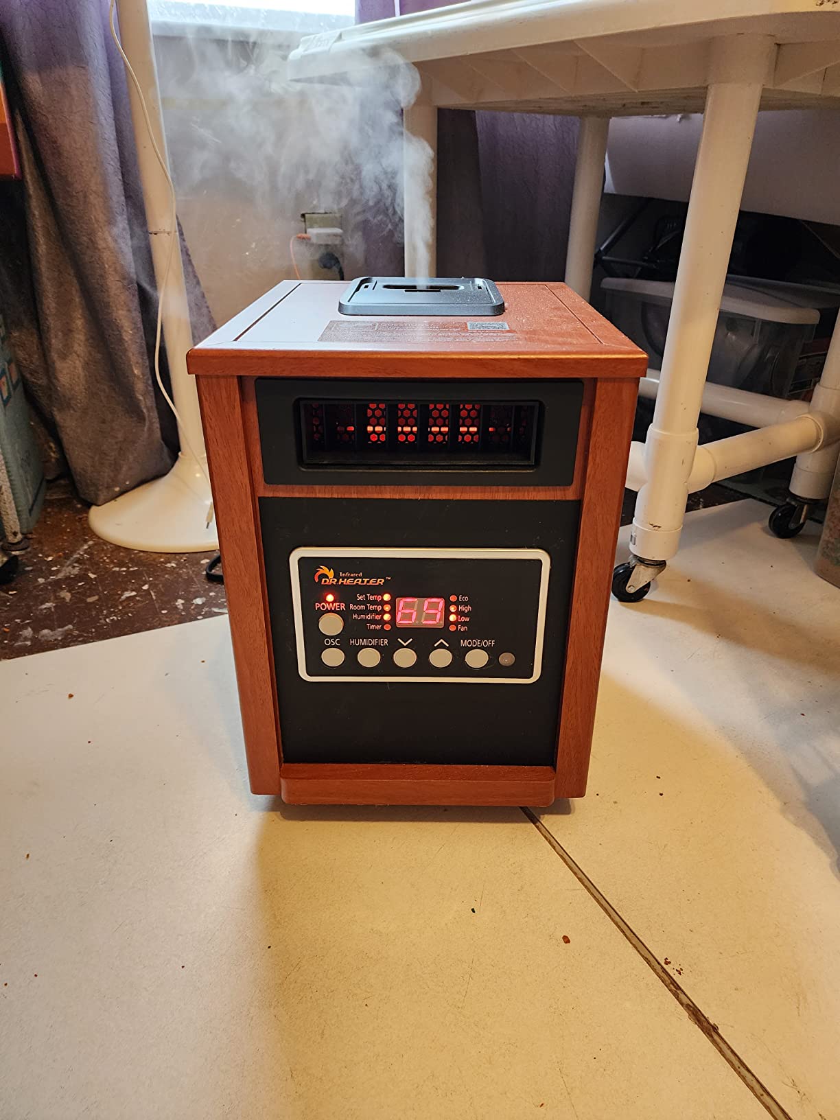 DR. Infrared Heater DR-123 Indoor Portable Space Heater with Remote Control, 1500W Dual Heating, 4 Wheels for Mobility customer photo 1