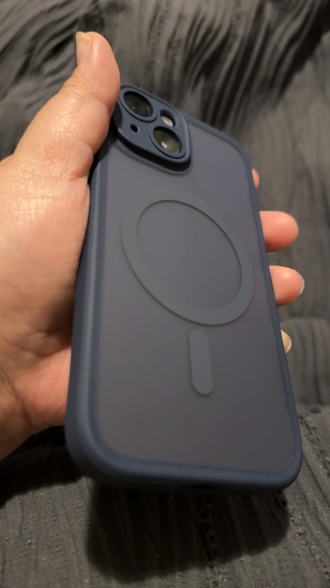 TOCOL for iPhone 12 Case, Compatible with MagSafe, Black | Built-in Magnets, Full Camera & Military-Grade Protection, Anti-Slip Shockproof Translucent Matte Back Phone Cover customer photo 1