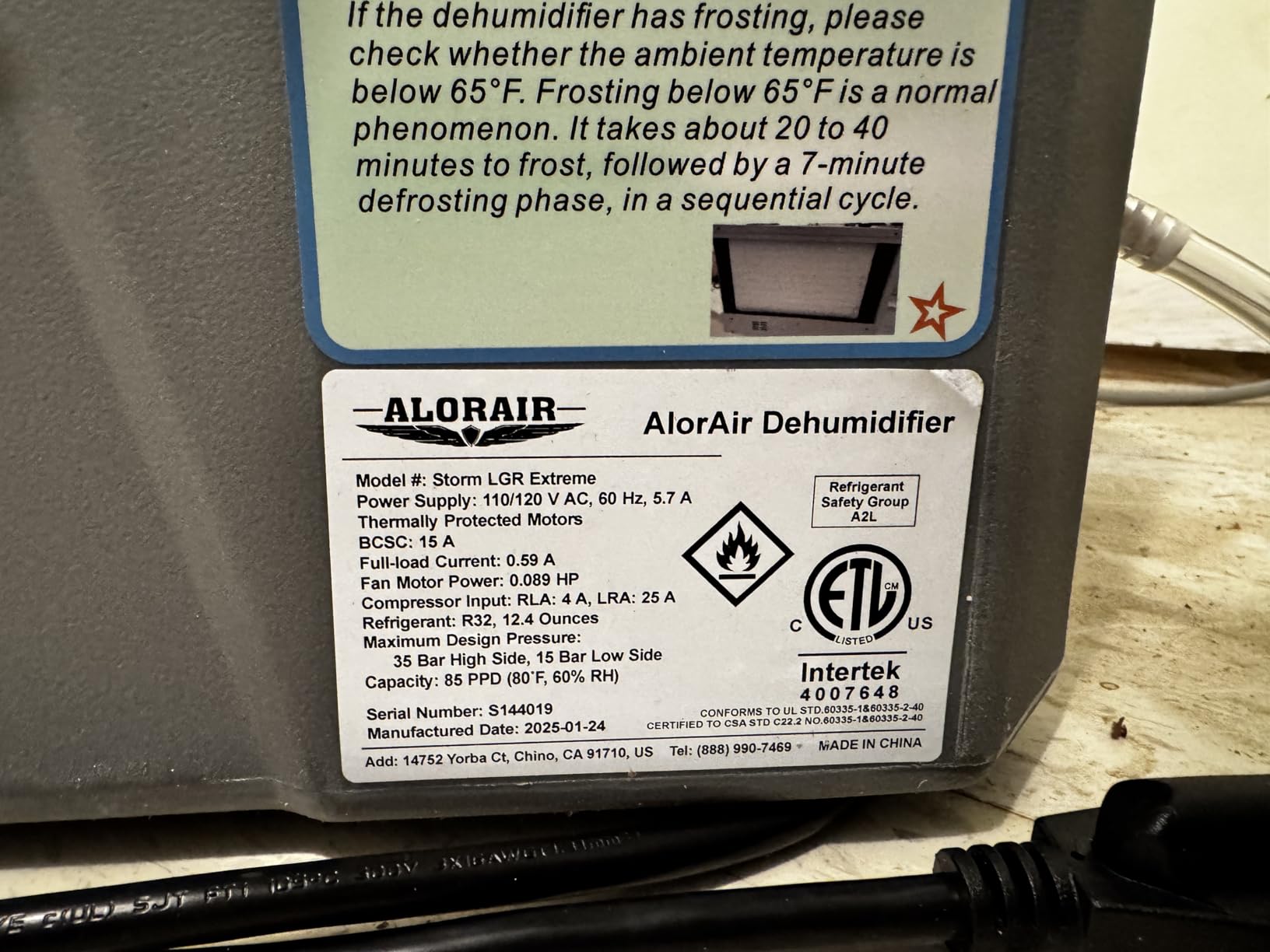ALORAIR Smart WiFi LGR Commercial Dehumidifier 180 PPD (Saturation) with Hose, Industrial Dehumidifier with Pump, 6 Years Limited Warranty, cETL Listed, 85 PPD at AHAM, Flood Repair, Green customer photo 1