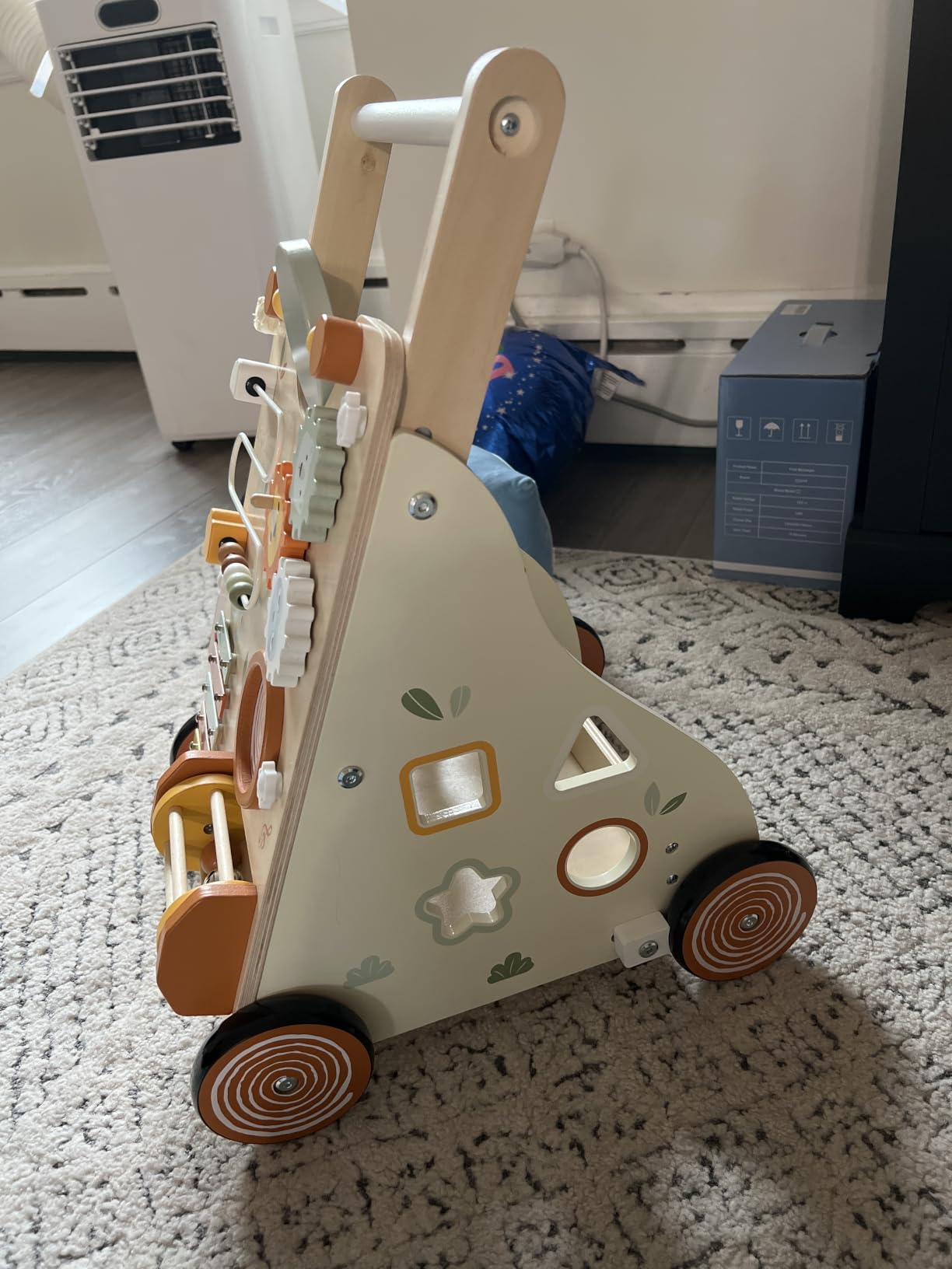 Pithfor Wooden Baby Walker, Baby Push Walker with Activity Center for Girls Boys, Montessori Push Walker Toys for Babies Learning to Walk, Sit-to-Stand, for 10-12 Months 1 2 3 Years Old customer photo 2