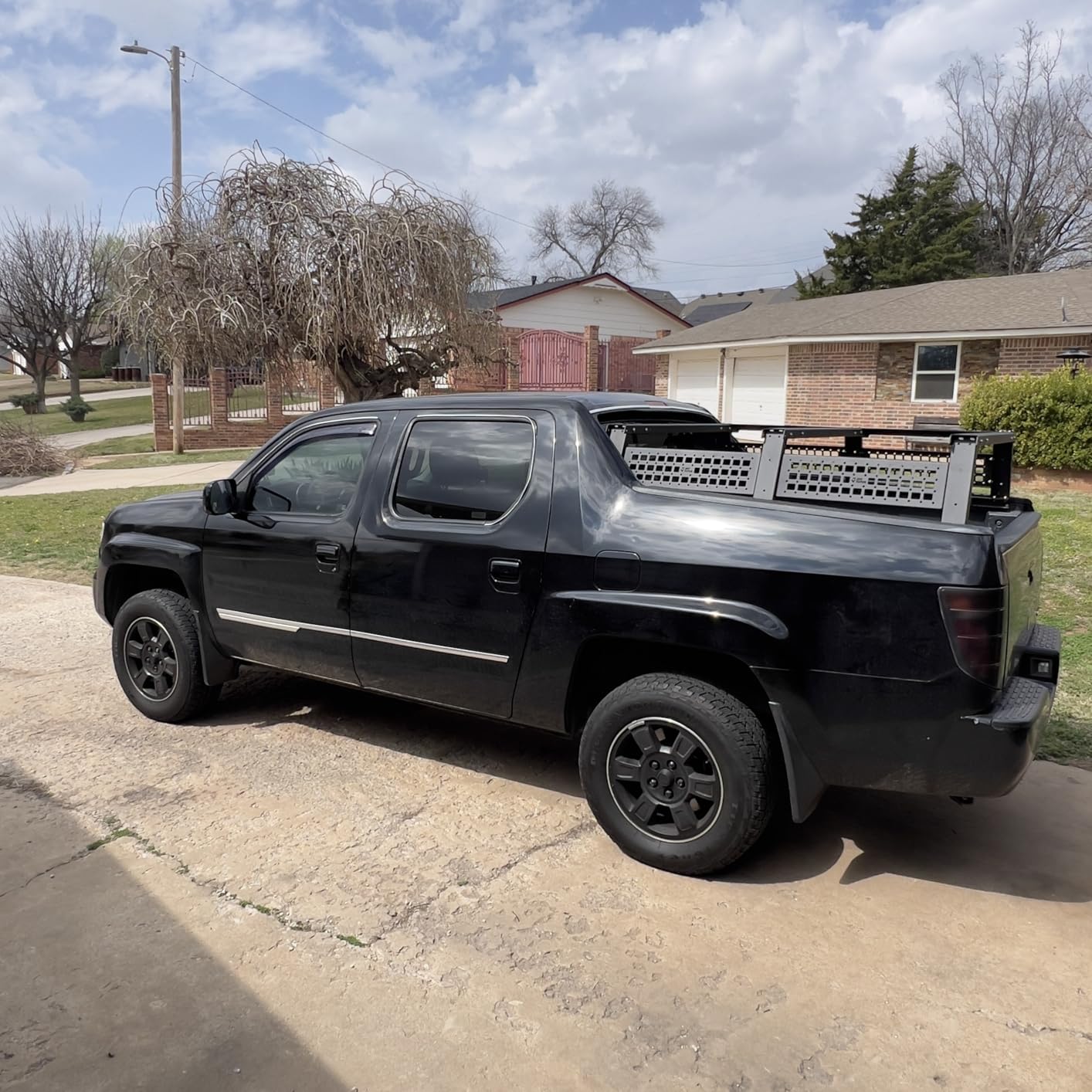 JOYTUTUS 24.6 Inch Full Size Truck Bed Rack with Foldable Molle Panel | Overland Bed Racks for Trucks Compatible with F150 F250 F350 Silverado Sierra Ram, Truck Bed Rack for Roof Top Tent customer photo 2