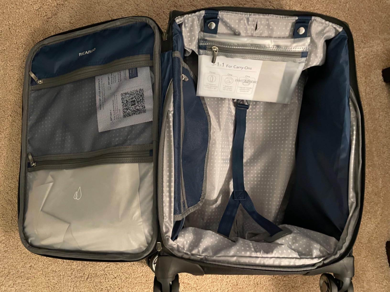 Ricardo Beverly Hills Avalon Softside 2-Piece Luggage Set Made with Sustainable 100% rPET, Lightweight, Eco-Friendly Travel, Expandable, Dual Spinner Wheels, Serengeti Night, (20