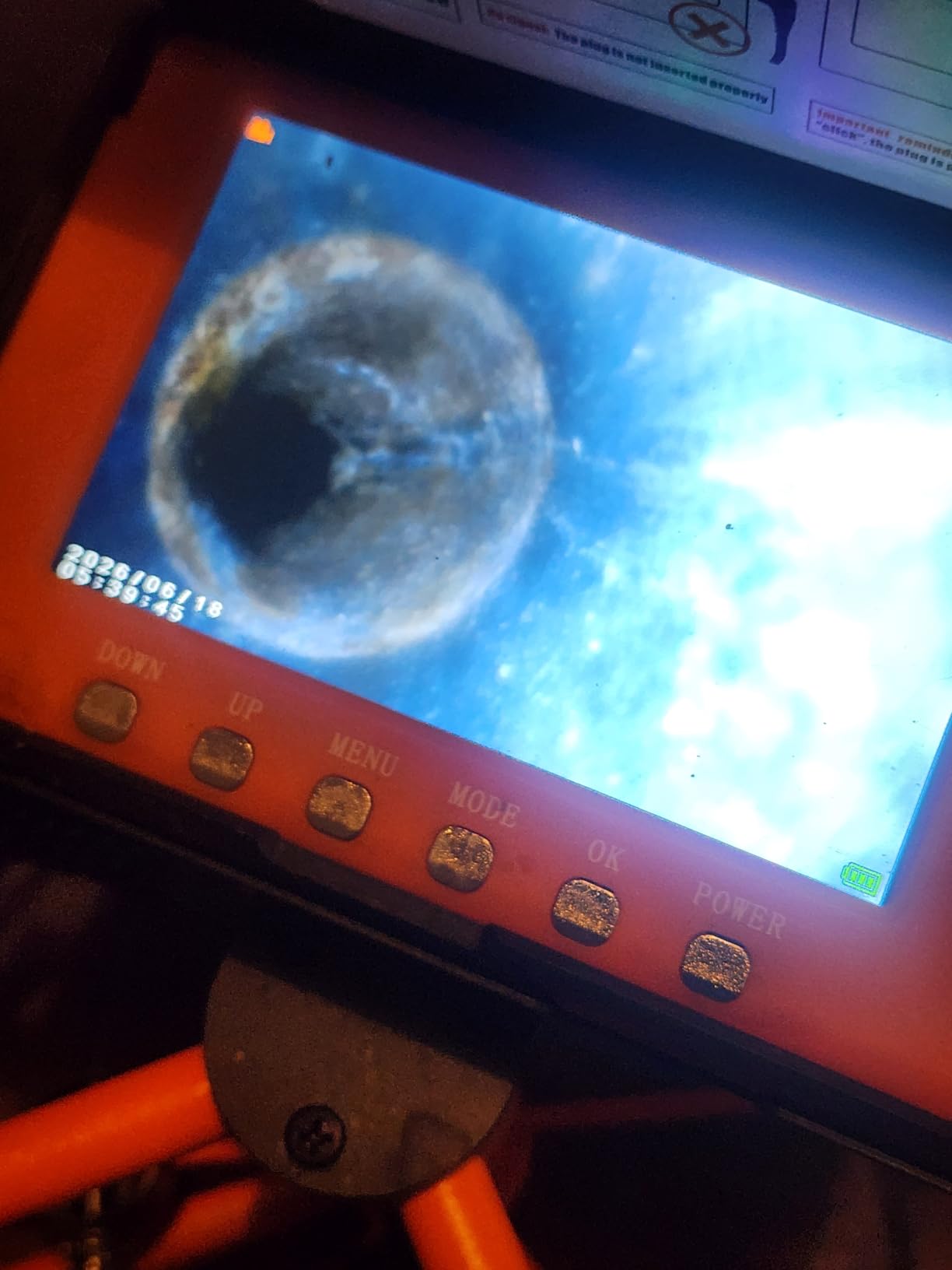 Sewer Camera 100FT/30M Pipe Inspection Borescope Endoscope Camera with Light 6 LEDs 5