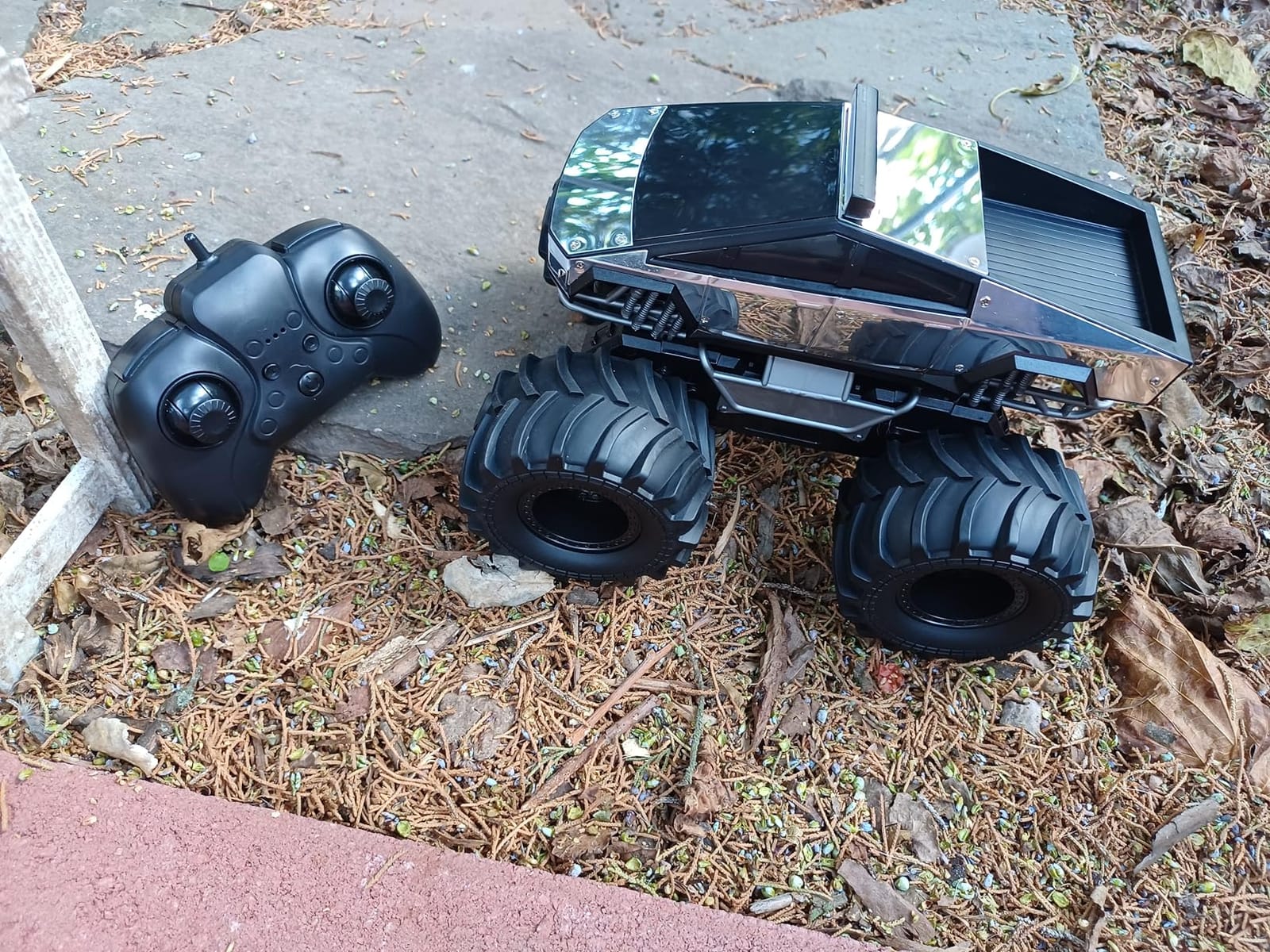 Police Remote Control Car, 1:18 Cyber Truck Remote Control Car, 2.4 GHz Waterproof Amphibious RC Cars, 4WD All Terrain Off-Road Pickup, 360 Rotatable Monster Truck Toys for Boys RC Cars Ages 6+ customer photo 1