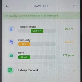SONOFF AirGuard CO2 SAWF-08P, Smart Indoor Air Quality Monitor, Matter Compatible, 2.4GHz WiFi, CO2 Monitor for CO2/Temp/Humidity, Real-Time Display & Notification, for Bedroom, Nusery Room customer photo 1