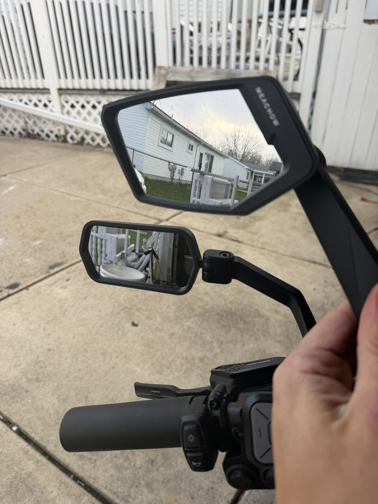 Nextcover Bike Mirror Handlebar Mount (Left) - HD Glass | Secure & Shake-Free Bicycle Rear View Mirror for EBikes, Mountain Bikes & Scooters - Wide Angle Safety, Bicycle Mirrors customer photo 1