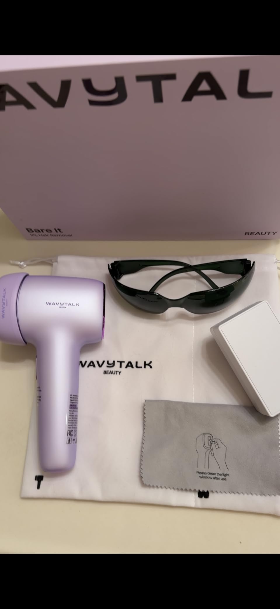 Wavytalk IPL Laser Hair Removal, Bare It with Precision Roller for Full Body | Long-Lasting & Painless, 24J Dual-Pulse & Ice Cooling, At-Home Use for Women and Men, Corded customer photo 1