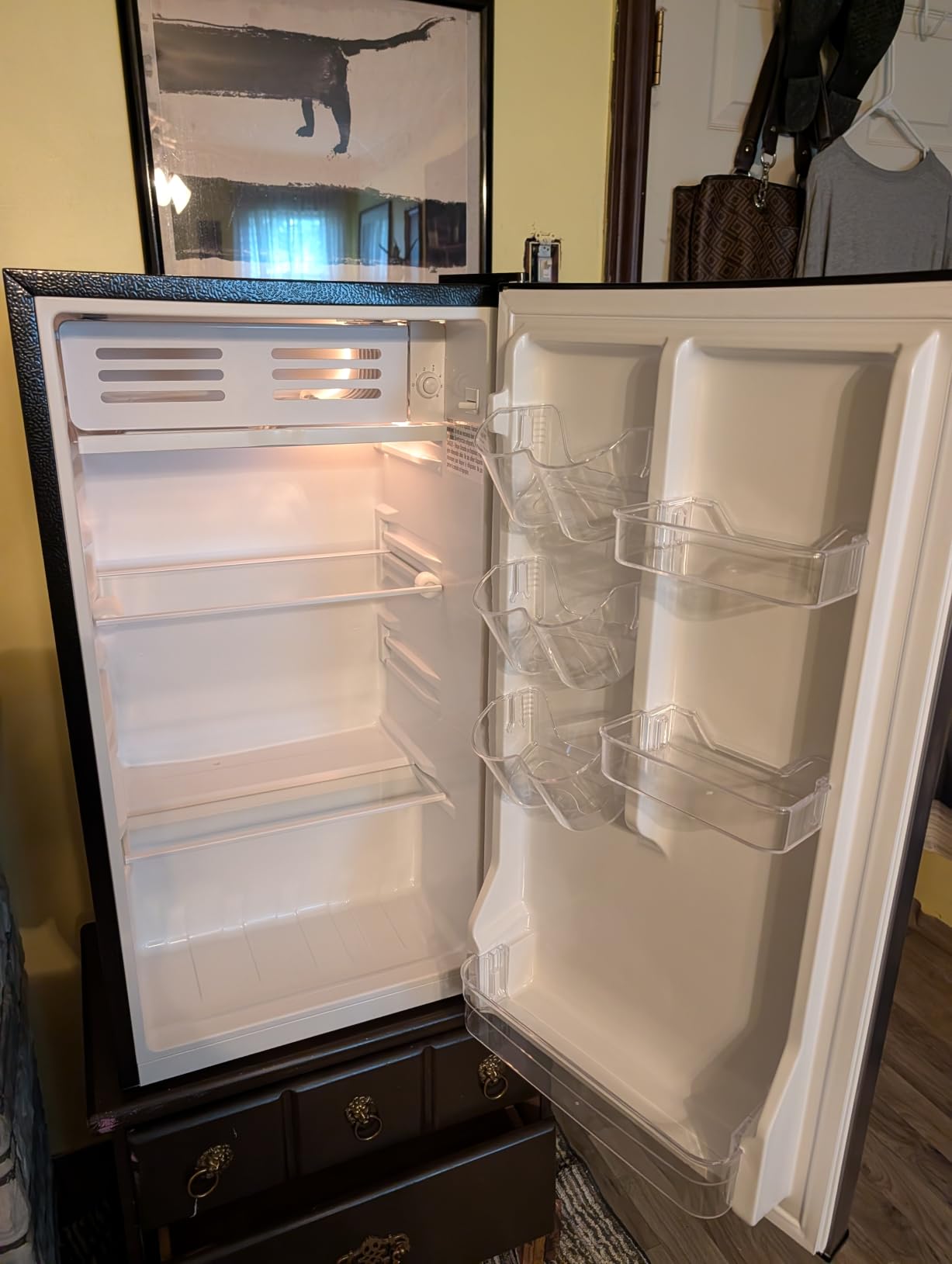 3.2 Cu. Ft. Mini Fridge with Freezer Small Refrigerator, for Bedroom, Single Door, Energy Saving, Low Noise, for Office (Grey) customer photo 2