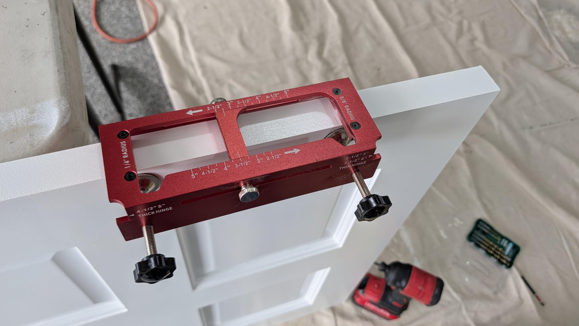 Door Hinge Jig, Door Lock Installation Kit, Door Latch Mortise Tool | ALL-IN-ONE Router Jig for Door Hinge from 2.5