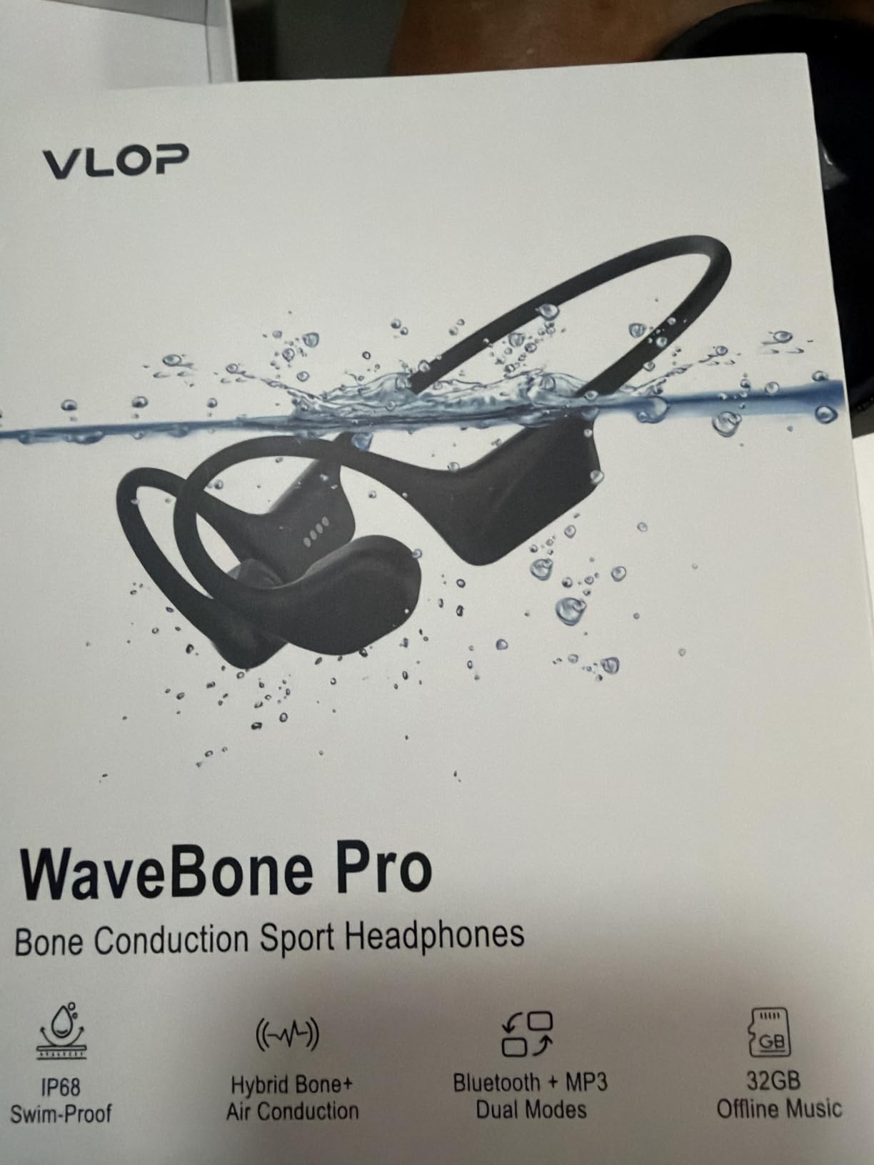 Bone Conduction Headphones, IPX8 Waterproof Swimming Headphones, Std. customer photo 1