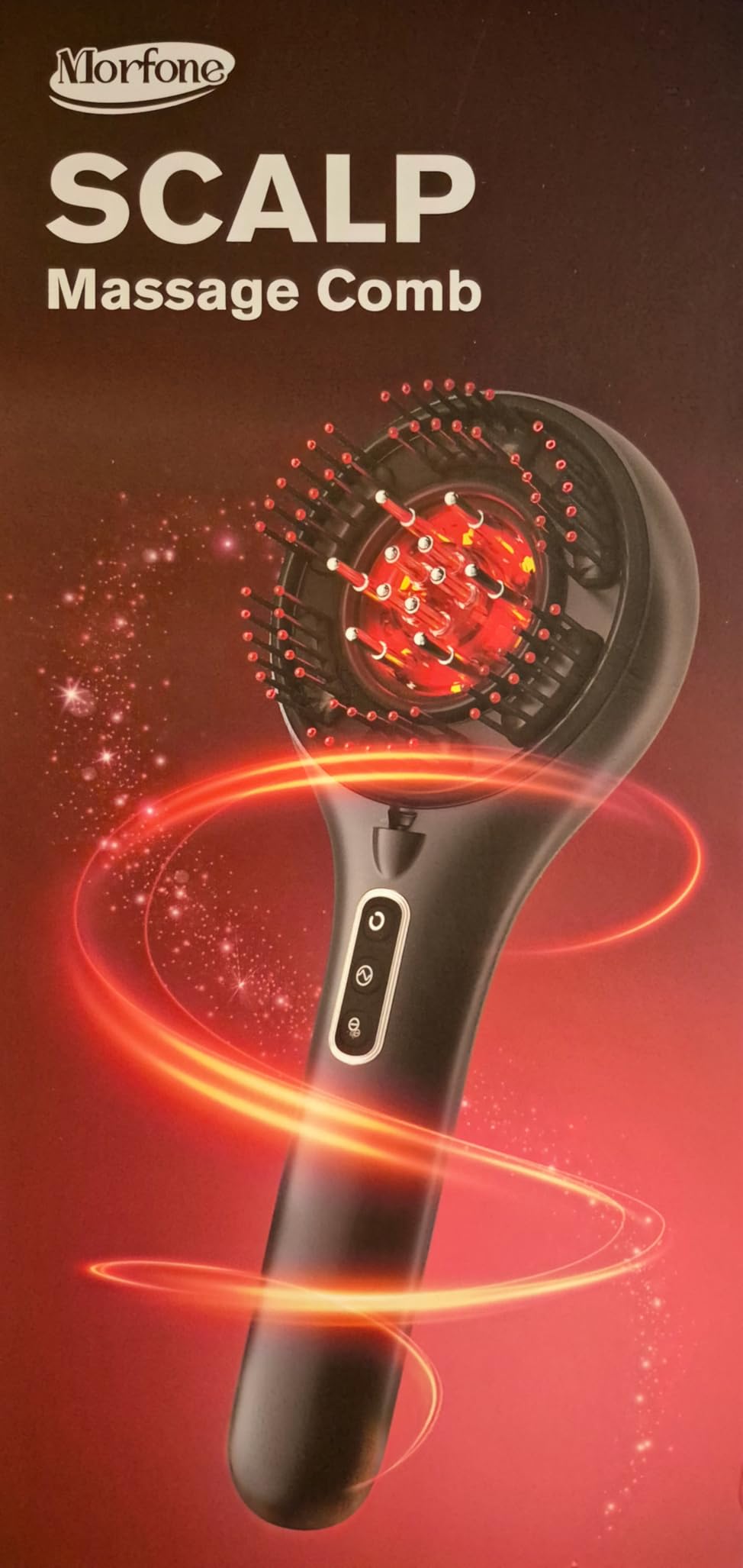 Red Light Hair Brush Scalp Massager, Portable Scalp Massager for Men Women | 3 in 1 hair massager, hair oil massager, IPX7 Waterproof Scalp Massager Comb, Cordless & Portable Adjustable Modes customer photo 1