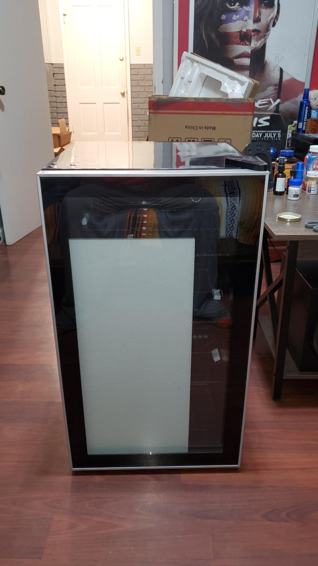 Antarctic Star 12 Bottle Wine Cooler Beverage Refrigerator Mini Fridge Clear Glass Door Quiet Counter Top Cellar for Beer Soda Bar 1.3 cu.ft customer photo 1