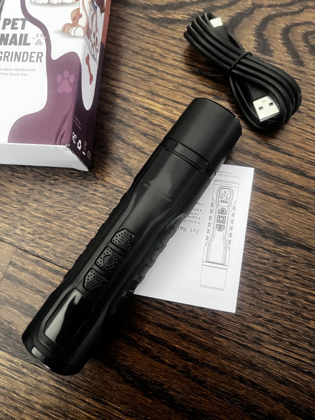 Electric Dog Nail Grinder: Upgraded 5-Speed Quiet Dog Nail Trimmer-Safe Painless Nail File for Claw Trimming & Grooming Care at Home for Dogs & Cats customer photo 2