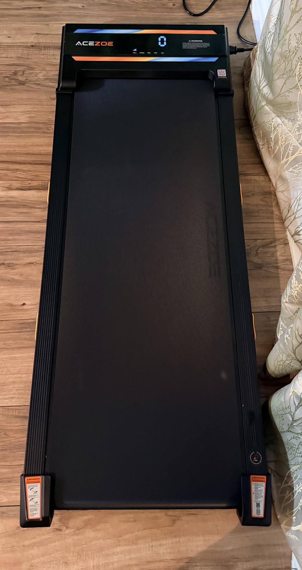 Walking Pad Treadmill with 15% Auto Incline, Under Desk Treadmill for Home Small Space, 3.0HP Quiet Brushless with 300lbs Weight Capacity, LED Display, Bluetooth Speaker, APP customer photo 2