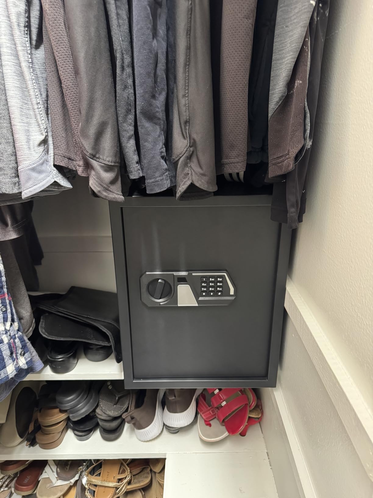 5.2 Cuft Large Safes for Home Use Water and Fireproof, Digital Security Fire Safe Box with Programmable Keypad, Key Lock & Removable Shelves, Anti-Theft Document Safe for Money, Medicine and Valuables customer photo 1