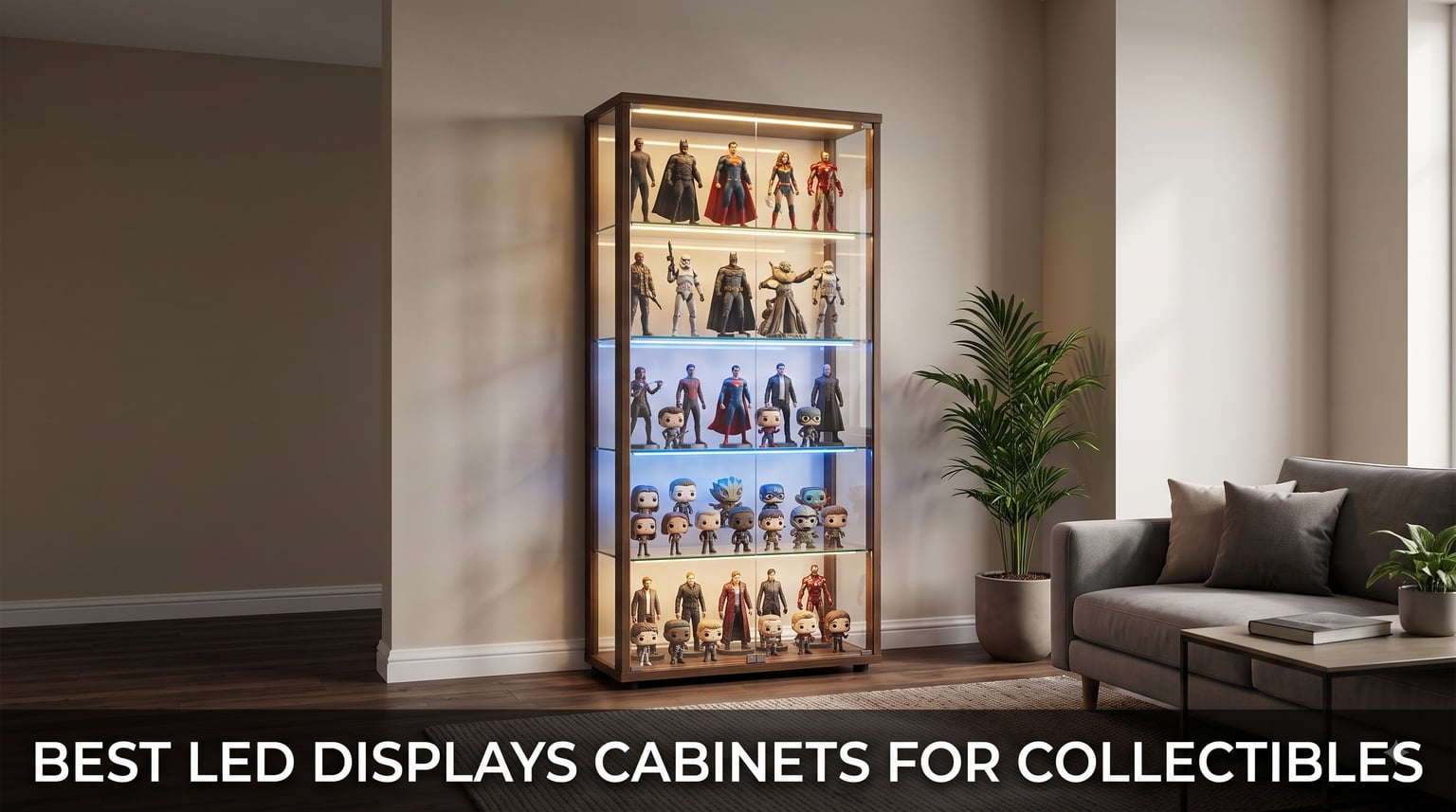 best led displays cabinets for collectibles