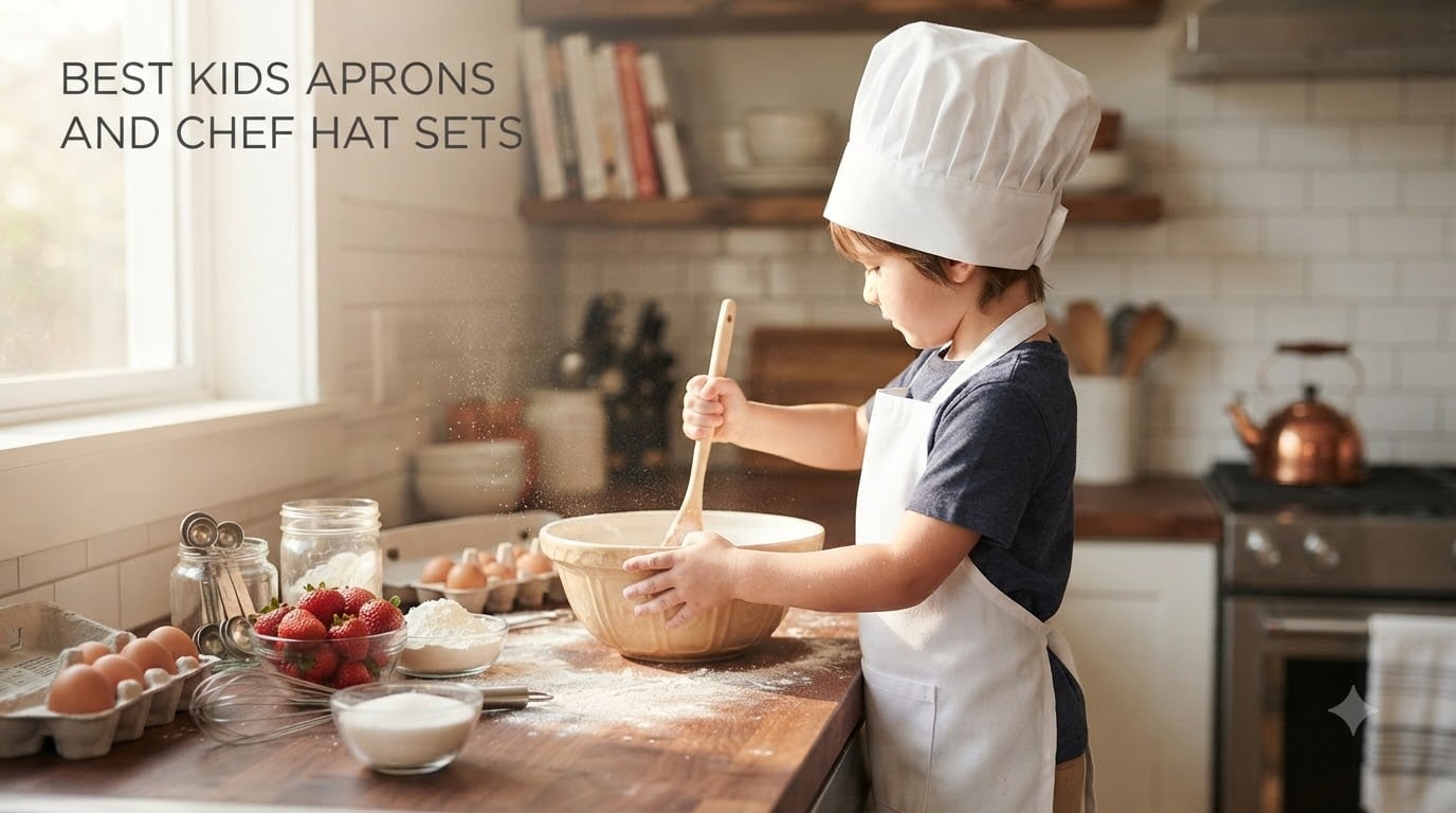 best kids aprons and chef hat sets