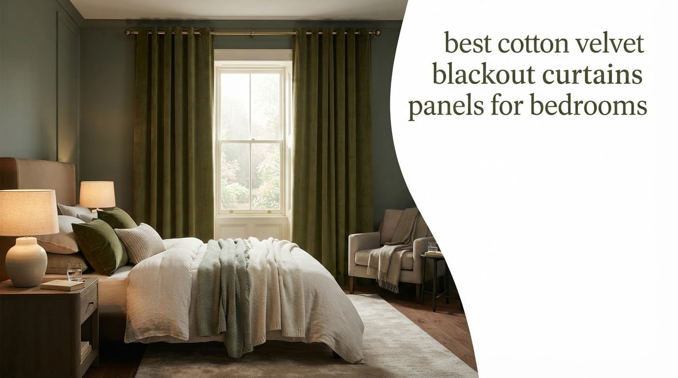 best cotton velvet blackout curtains panels for bedrooms