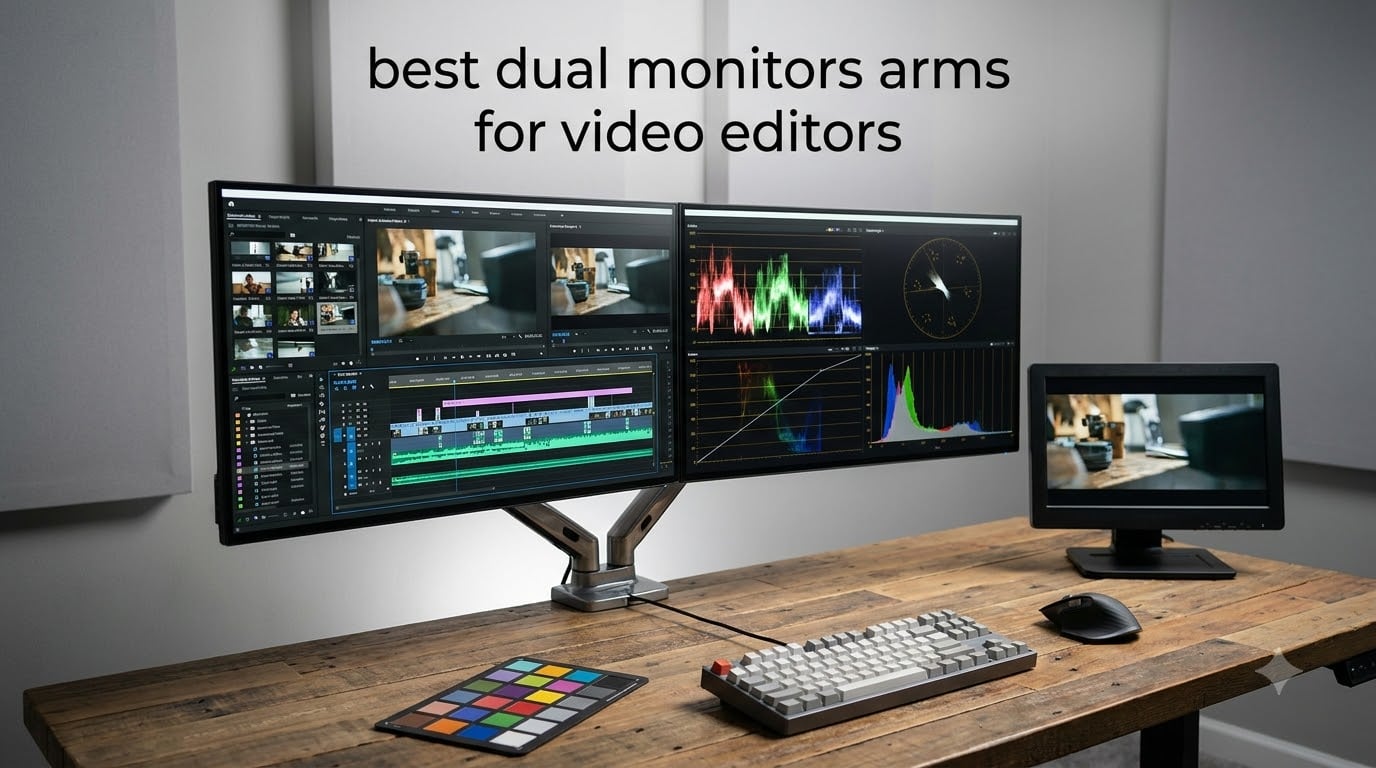 best dual monitors arms for video editors