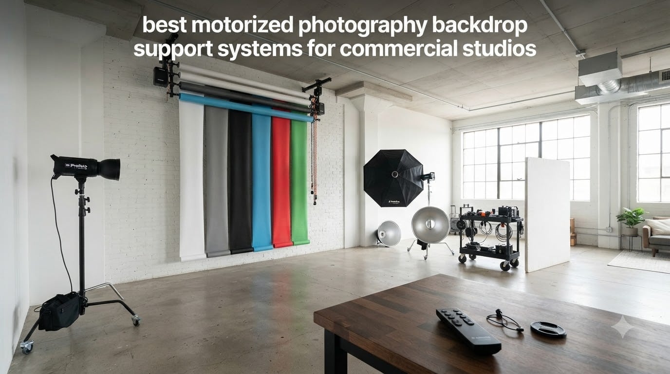 best motorized photography backdrop support systems for commercial studios