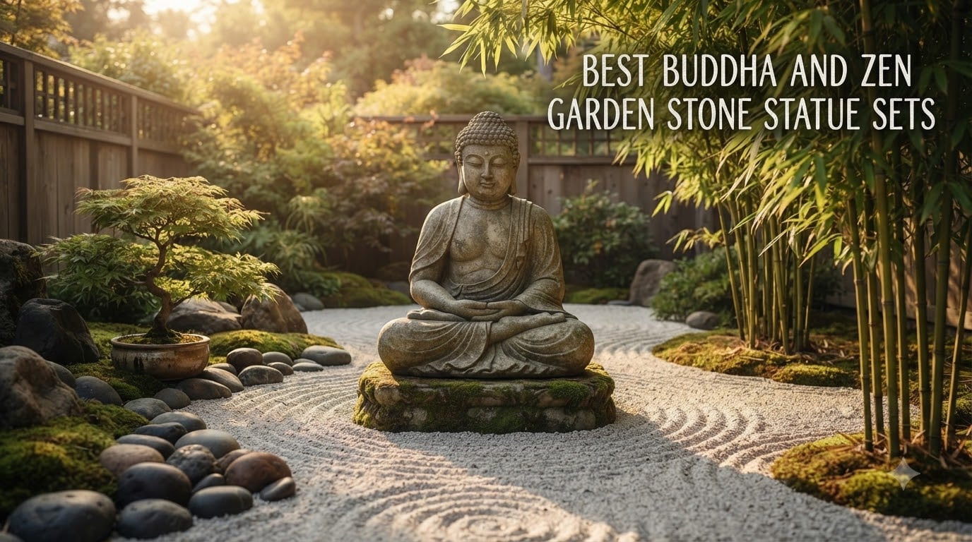 best buddha and zen garden stone statue sets
