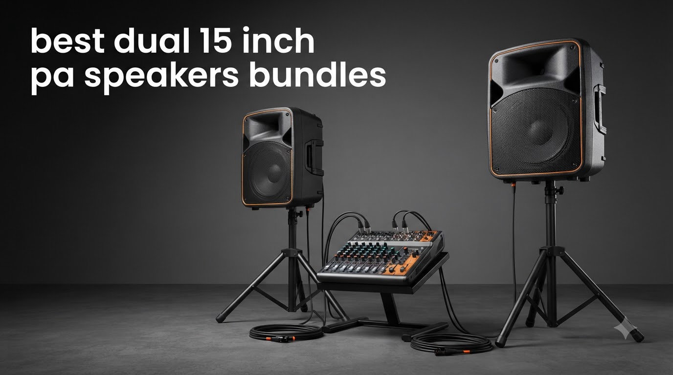 best dual 15 inch pa speakers bundles