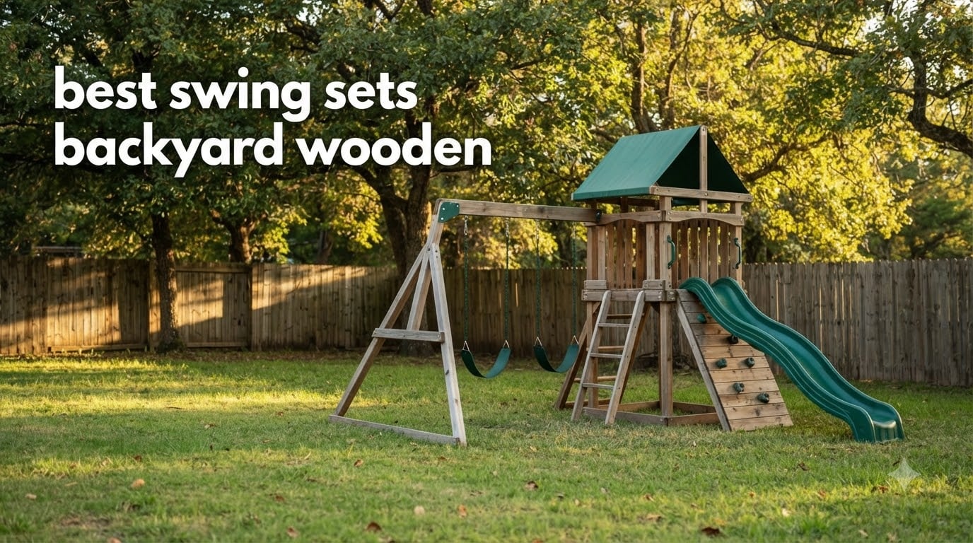 best swing sets backyard wooden