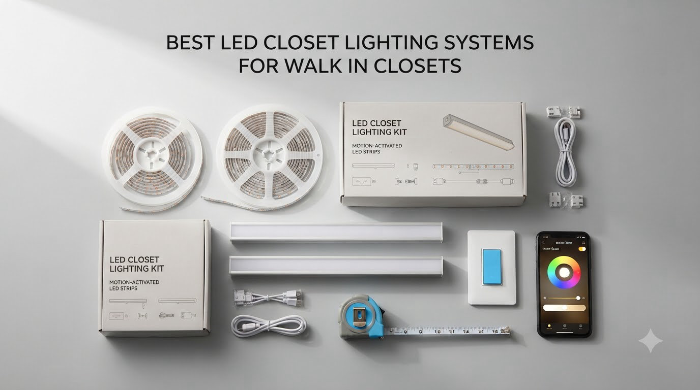 best led closet lighting systems for walk in closets