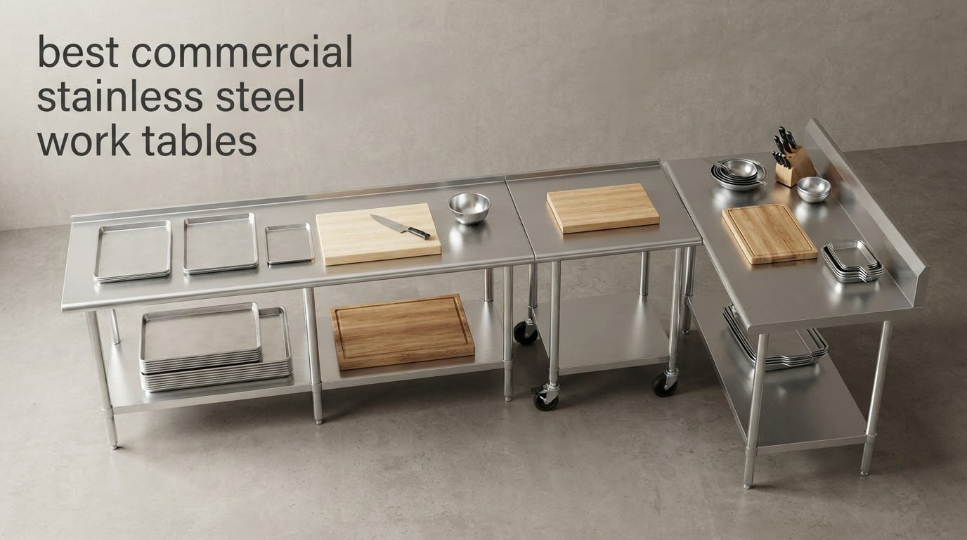best commercial stainless steel work tables