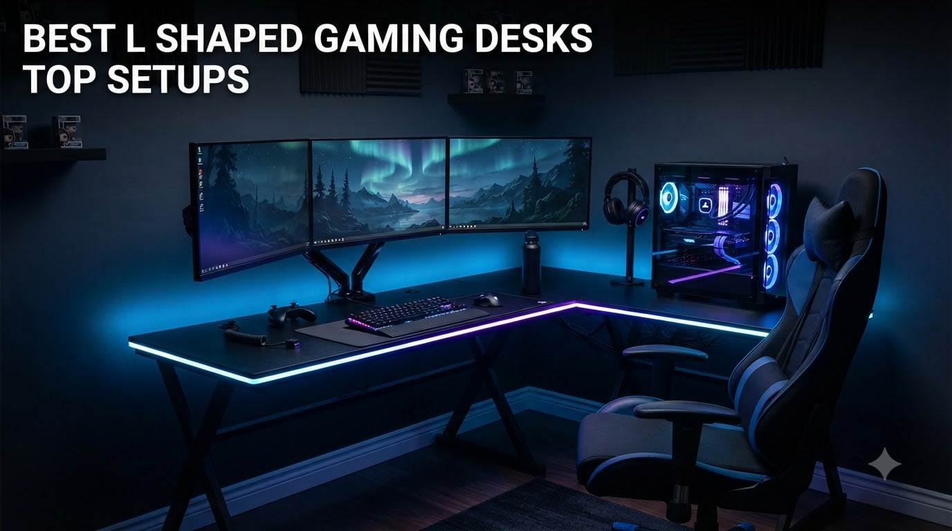 best l shaped gaming desks top setups