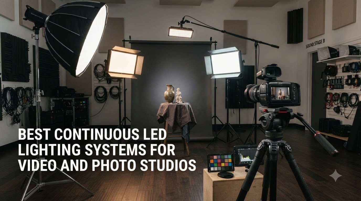best continuous led lighting systems for video and photo studios