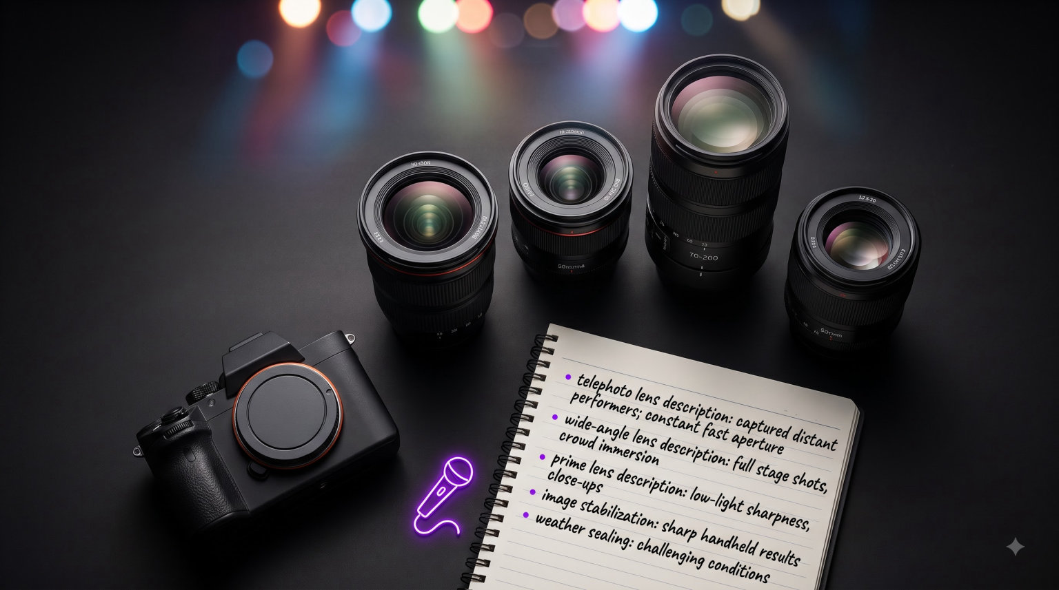 best lenses for concert photography