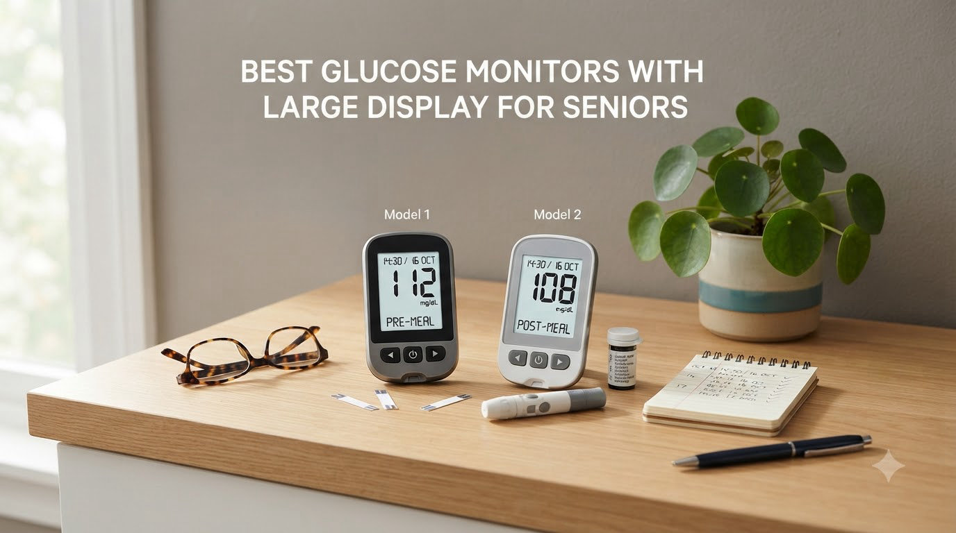 best glucose monitors with large display for seniors
