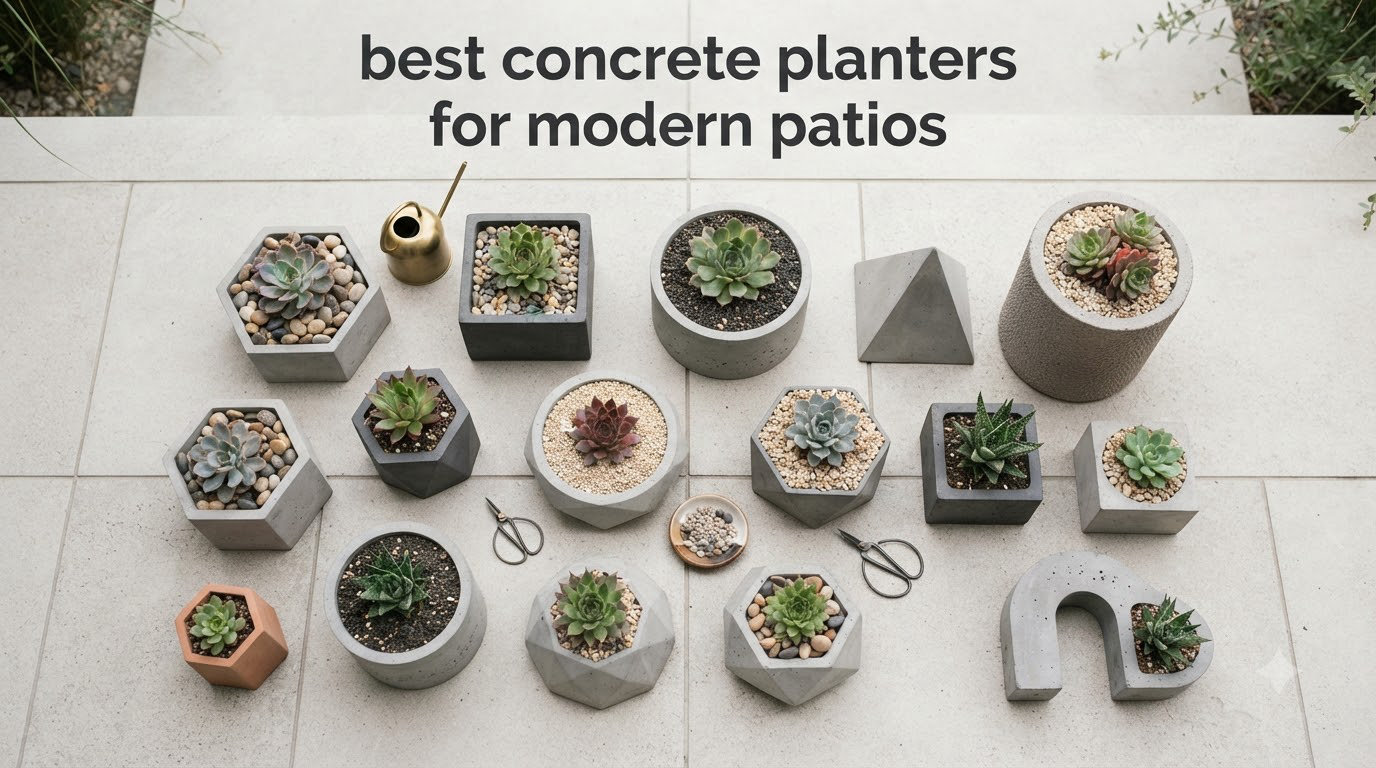 best concrete planters for modern patios