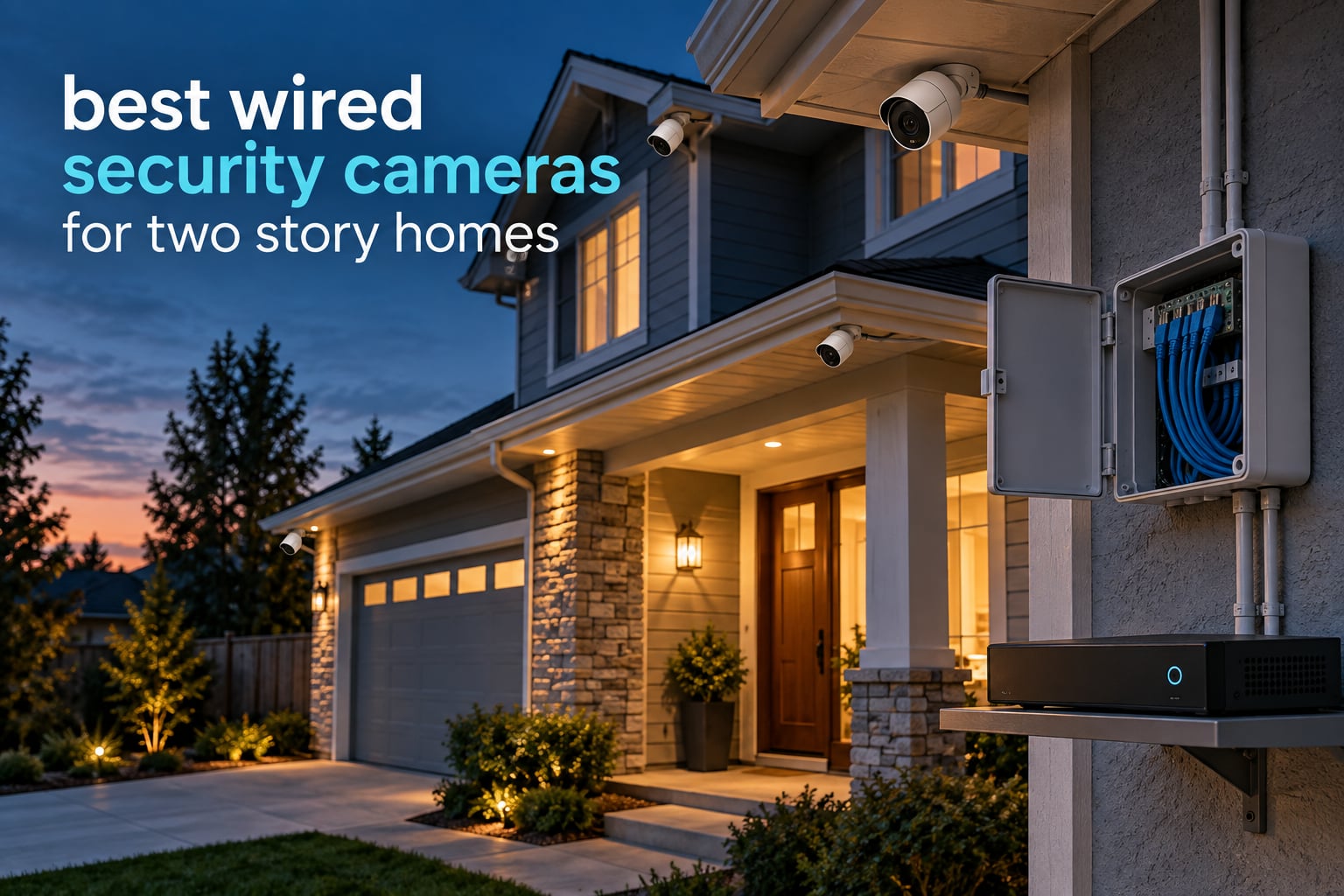 best wired security cameras for two story homes
