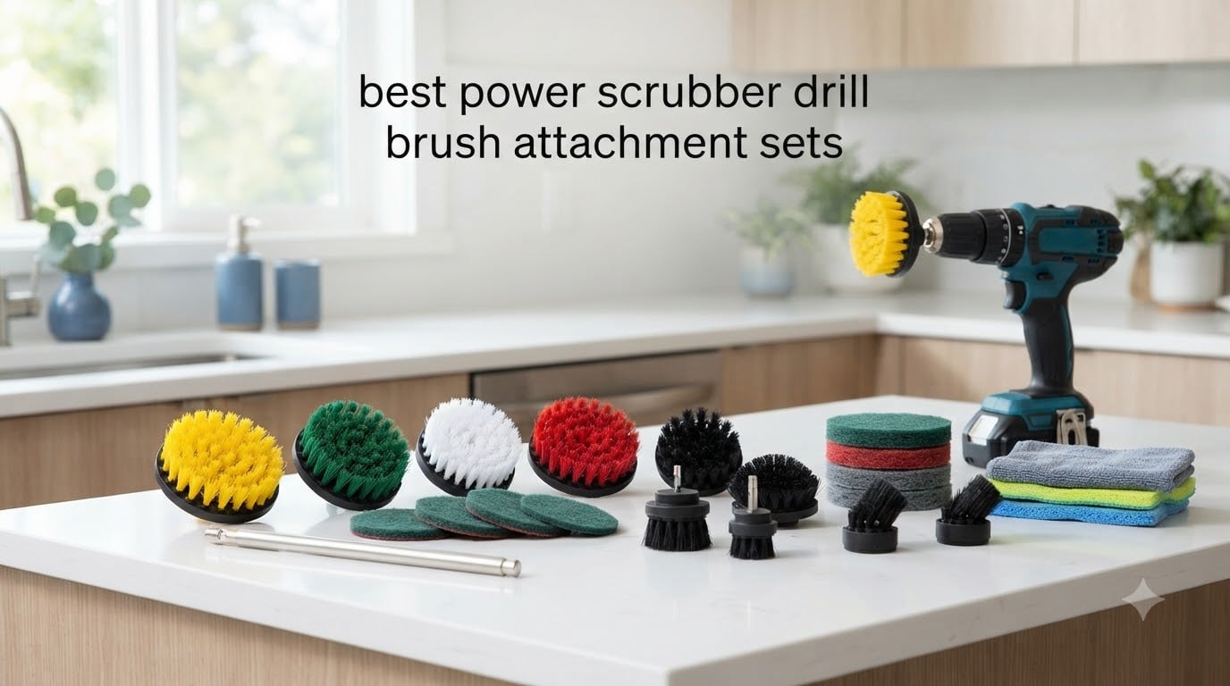 best power scrubber drill brush attachment sets