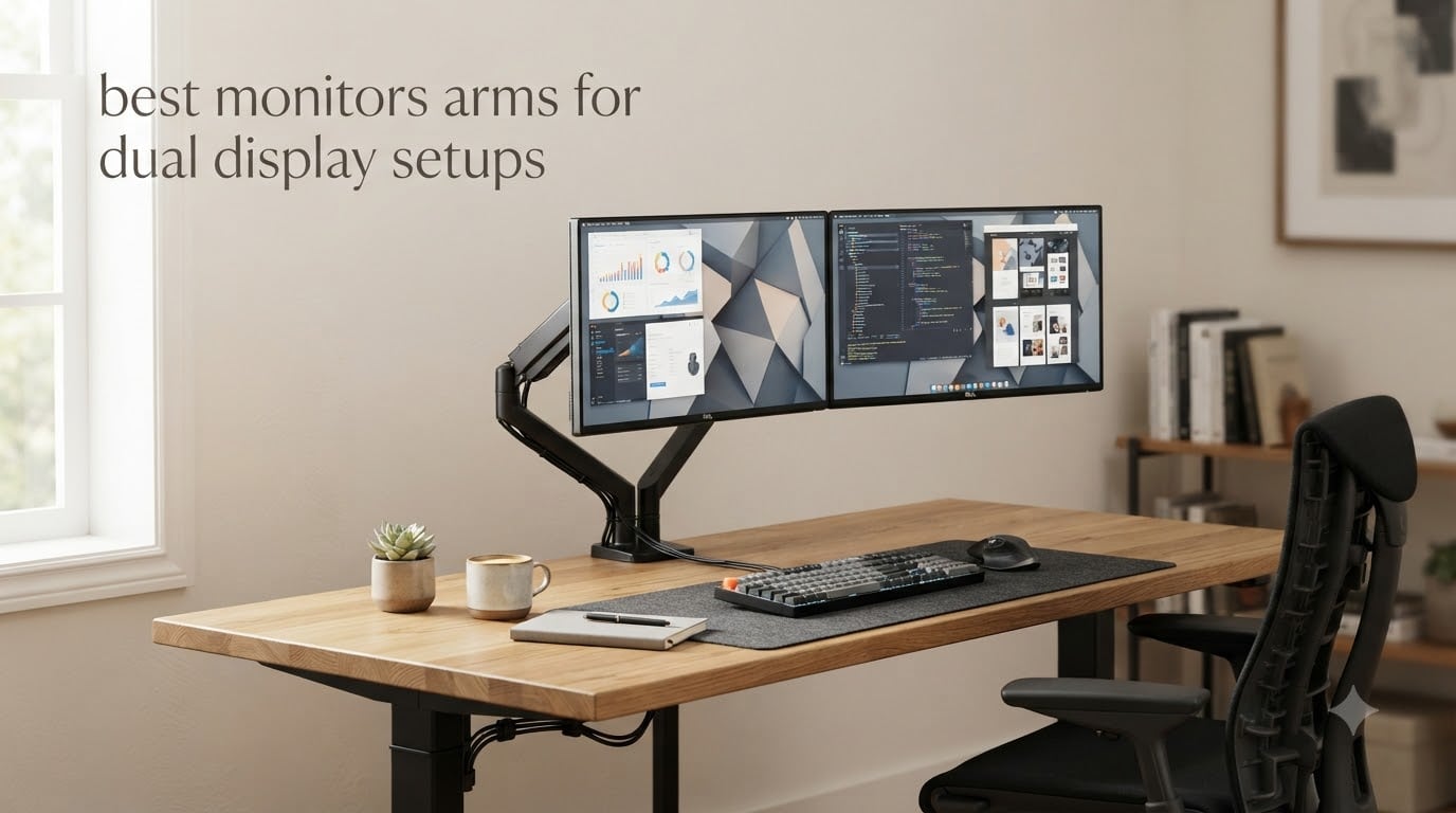 best monitors arms for dual display setups