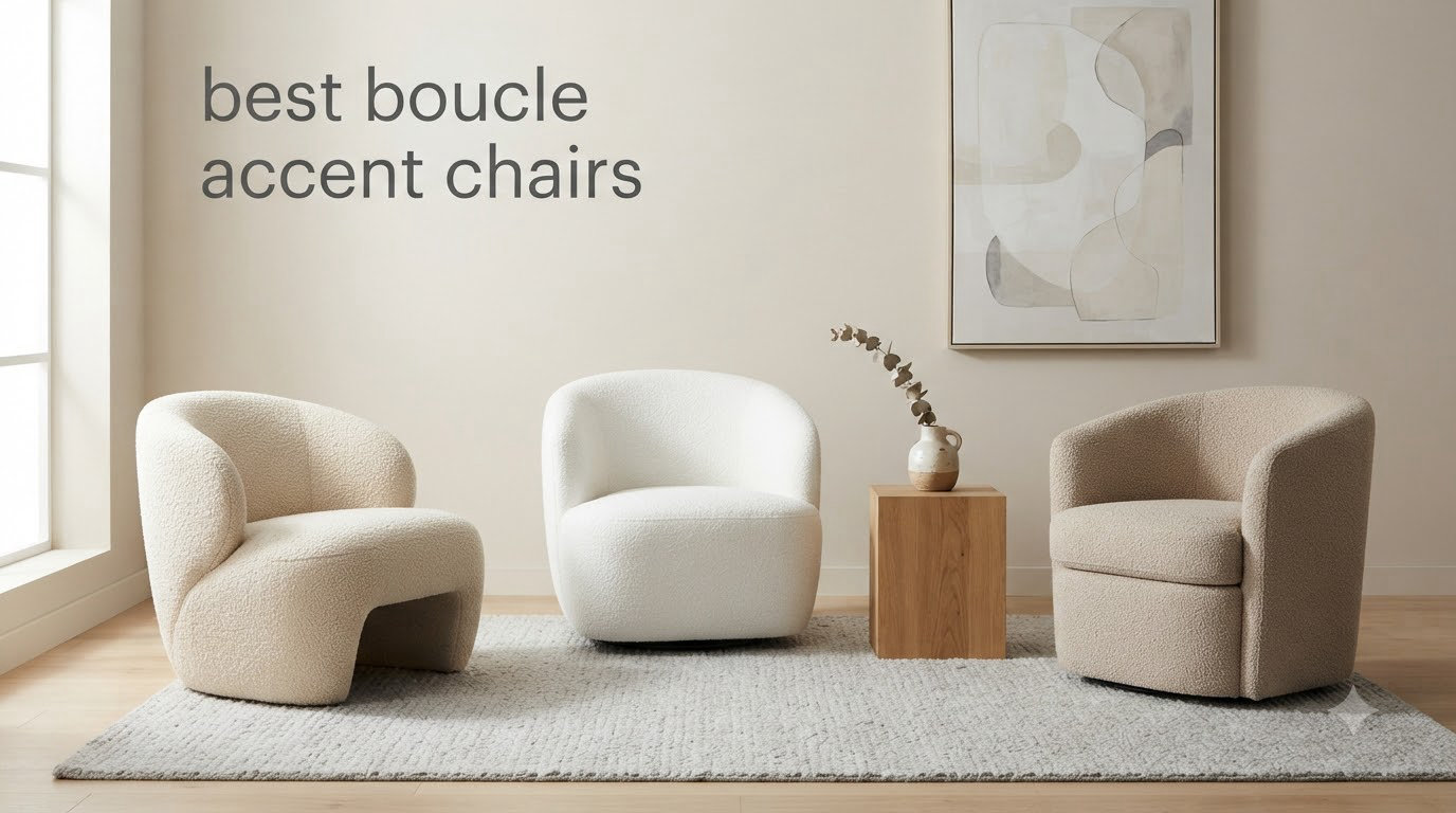 best boucle accent chairs