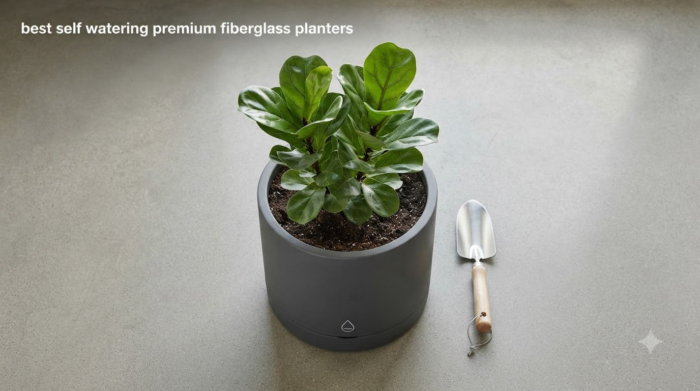 best self watering premium fiberglass planters