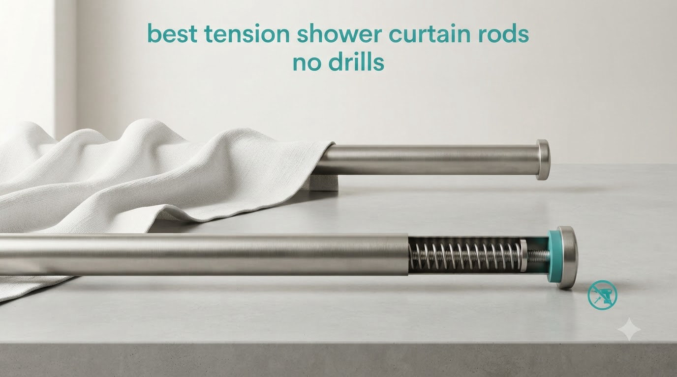 best tension shower curtain rods no drills
