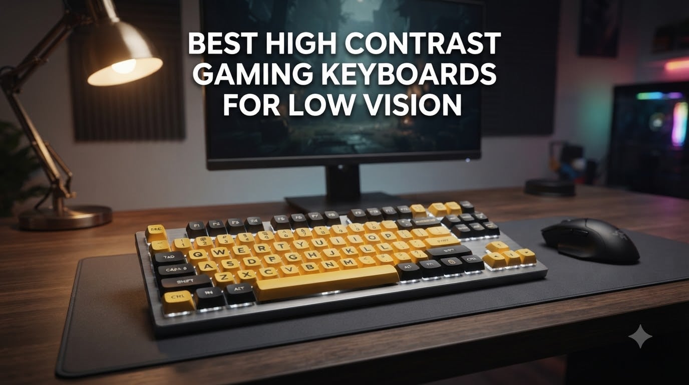 best high contrast gaming keyboards for low vision